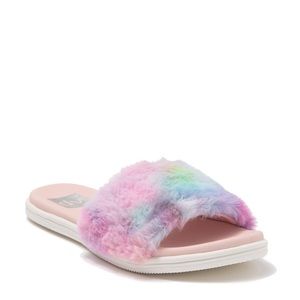 SALE❤️ NWOT Dolce vita Faux Fur Slide Sandal In Multi